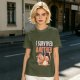 Olive T-Shirt with I Survived Another Playful Orange Cat Graphic