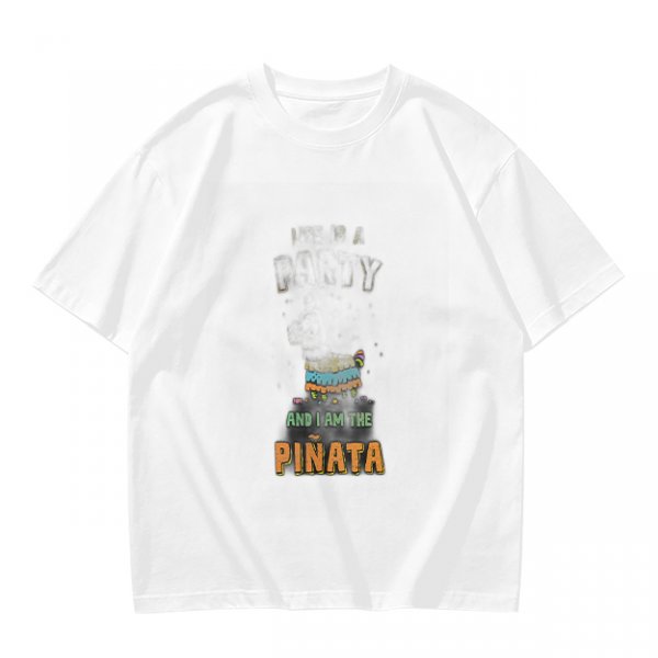 Olive graphic t-shirt with 'and i am the pinata' print