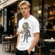 Olive T-Shirt With Cute Mummy Holding Hot Coffee Print