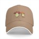 Black Baseball Cap With Cartoon Grumpy Mushroom Characters Print