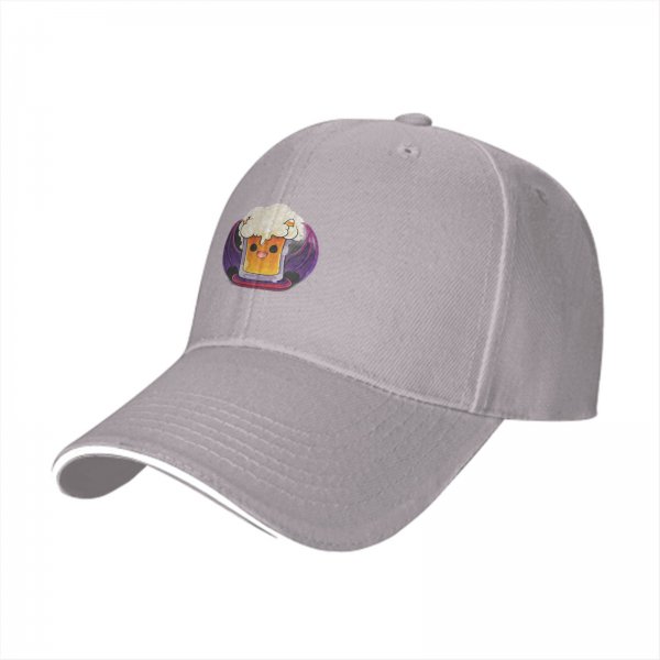 Black Baseball Cap With Cute Vampire Beer Mug Graphic