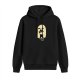 Black Hoodie With Cute Ghost Holding A Cat Graphic Print