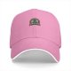 Black baseball cap with retro graphic print design