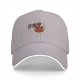 Black Baseball Cap With Cute Red Devil Cat Graphic Design