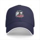 Black baseball cap with Spirited Away Haku and Chihiro anime floral print