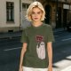 Olive T-Shirt With Ghost Holding 'Haunt The Rich' Protest Sign