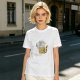 Olive T-Shirt With Whimsical Cat Fish Hybrid Graphic