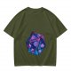 Olive T-Shirt With Galaxy D20 Dice Graphic