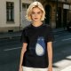 Olive T-Shirt With Blue Whimsical Creature Graphic Print