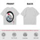 Olive T-shirt with Great Wave Enso Circle and Red Sun Print