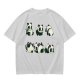 Olive T-Shirt With Cute Rolling Panda Graphic Prints