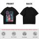 Olive T-Shirt with Cyberpunk Pink Cat and Robotic Tech Print