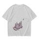 Olive Green T-Shirt With Upside Down Rat Graphic Print