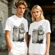 Olive Green T-Shirt With Raccoon Standing Next To Trash Can Graphic