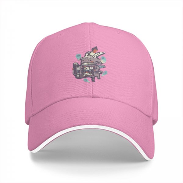 Black Baseball Cap With Ghostly Creature 'How To Steal Soul' Artwork