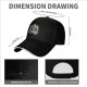 Black Baseball Cap With Whimsical Colorful Artwork Print
