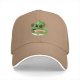 Black Baseball Cap with Cute Alien Eating Ramen Graphic