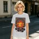 Olive t-shirt with Calcifer and soot sprites graphic print