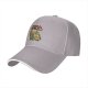 Black baseball cap with pizza time fighting pizza slices graphic