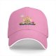 Black Baseball Cap With Colorful Ship And Mountain Graphic Print