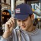 Black baseball cap with Catzilla monster cat graphic print