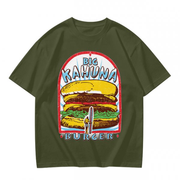 Olive T-Shirt with Big Kahuna Burger Graphic Print