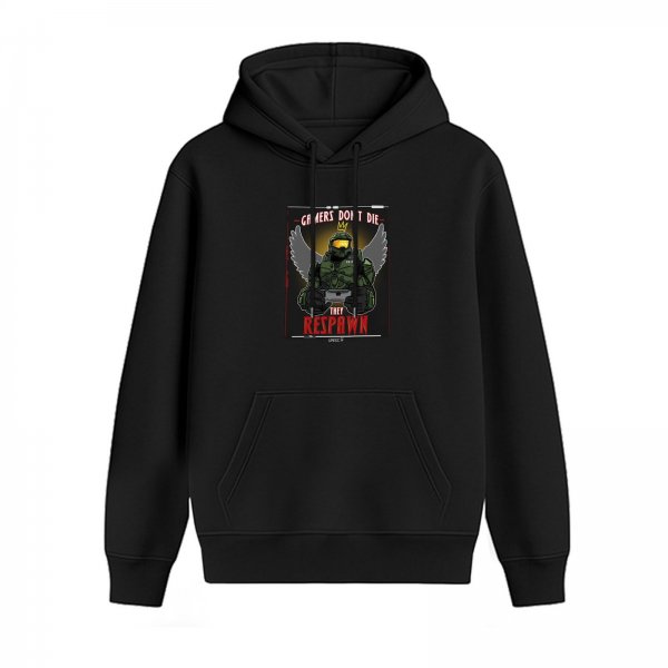 Gamers Don't Die They Respawn Halo Master Chief Hoodie