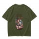 Olive T-Shirt With Horror Movie Character Nuggets Graphic Print