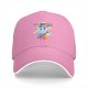 Black baseball cap with playful unicorn rainbow poop graphic
