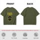 Olive T-Shirt with Marvin Text and Simple Face Graphic