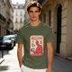 Olive T-shirt with Hell's Gym Devil Lifting Dumbbell Graphic