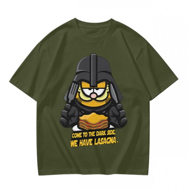 Garfield Darth Vader T-Shirt Come To The Dark Side We Have Lasagna