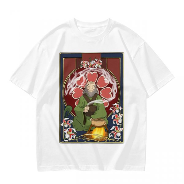Olive T-shirt with Iroh from Avatar: The Last Airbender Tea Art Print