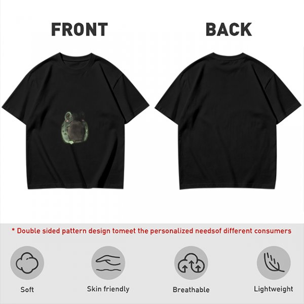Olive Green T-Shirt With Cute Chubby Frog Graphic Print