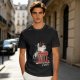 Olive graphic tee with a white cat on a stool and the text I do whatever I want