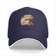 Black Baseball Cap With Cute Bagel Themed Hamster Art