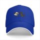 Black Baseball Cap With Cat Touching Globe Print