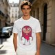 Olive Green T-Shirt With Creepy Cartoon Girl Print