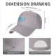 Black Baseball Cap With Cute Kawaii Light Blue Jellyfish Print