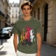 Olive Graphic T-Shirt with King Evolution Character Silhouettes