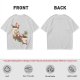 Olive green graphic tee with a sloth relaxing between anthropomorphic coffee mugs