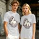 Olive Green T-Shirt with Cute Sleeping Otter Graphic