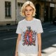 Olive T-Shirt with Dark Fantasy Monster Skeleton Art Print