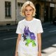 Olive green t-shirt with Maleficent fantasy silhouette graphic