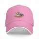 Black Baseball Cap With Raccoon, Opossum And Skunk Graphic Print