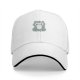 Black Baseball Cap With Grumpy Fluffy Grey Cat Graphic