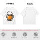 Olive Green T-Shirt With Stylized Beer Mug Graphic Print