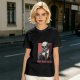 Olive T-shirt with Skeleton Drinking Coffee Must Drink Coffee Print