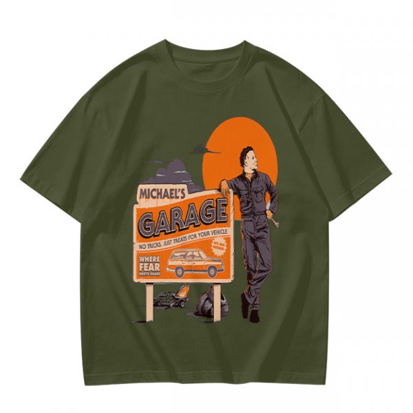 Michael's Garage Horror Themed Graphic T-Shirt