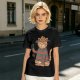 Olive T-Shirt With Freddy Krueger Themed Cat Graphic
